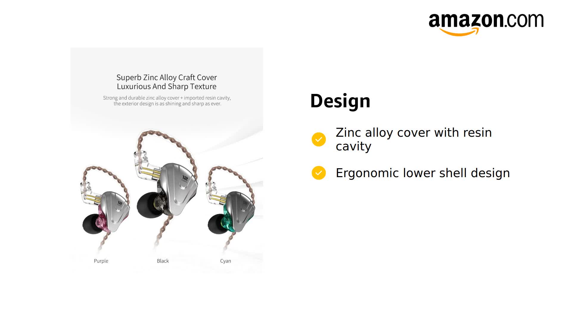 Amazon.com: in-Ear Monitors, KZ ZSX 1DD+5BA Hybrid HiFi Stereo